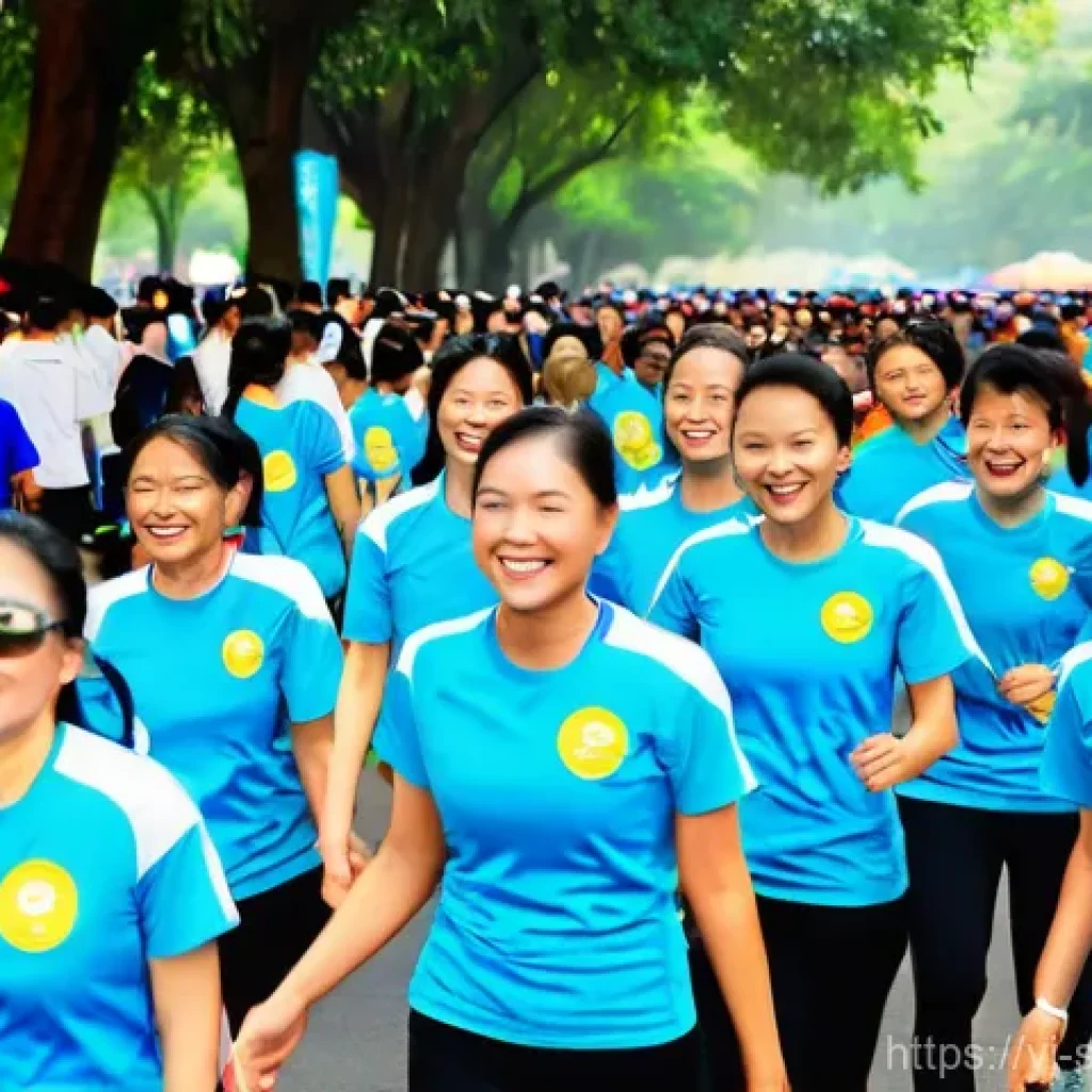 스포츠경영관리사와 파트너십 구축 사례 - **Prompt 1: "Vibrant Community Sports Event with Subtle Management Presence"**
    A bustling outdoo...