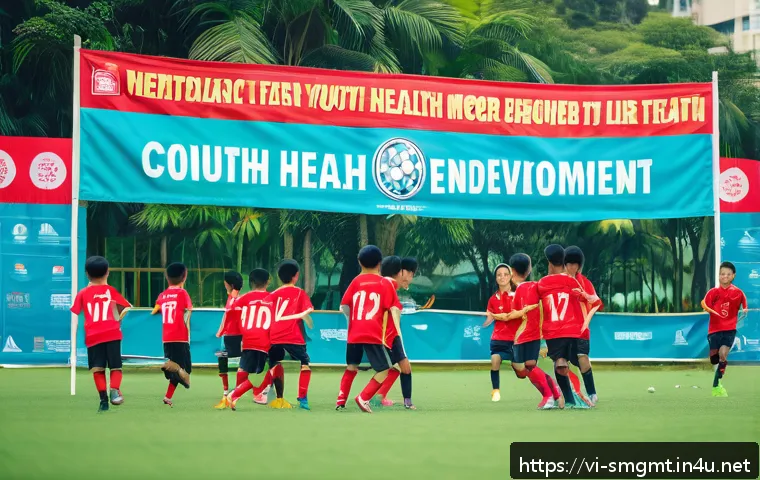 스포츠경영관리사 업무 프로세스 이해 - A vibrant scene of a youth soccer tournament in a bustling Vietnamese city park, showcasing diverse ...